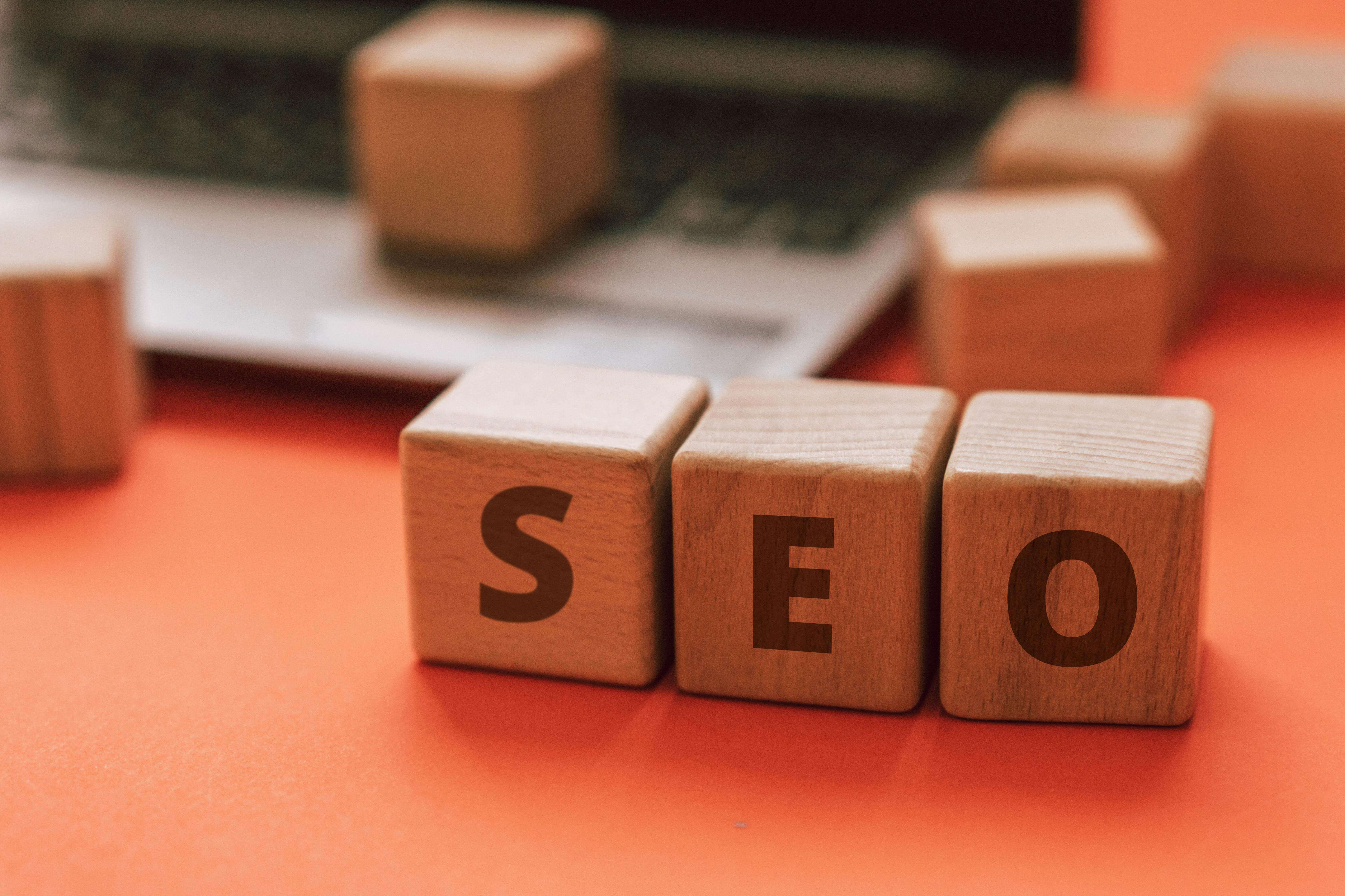 SEO Letters on Wooden Blocks