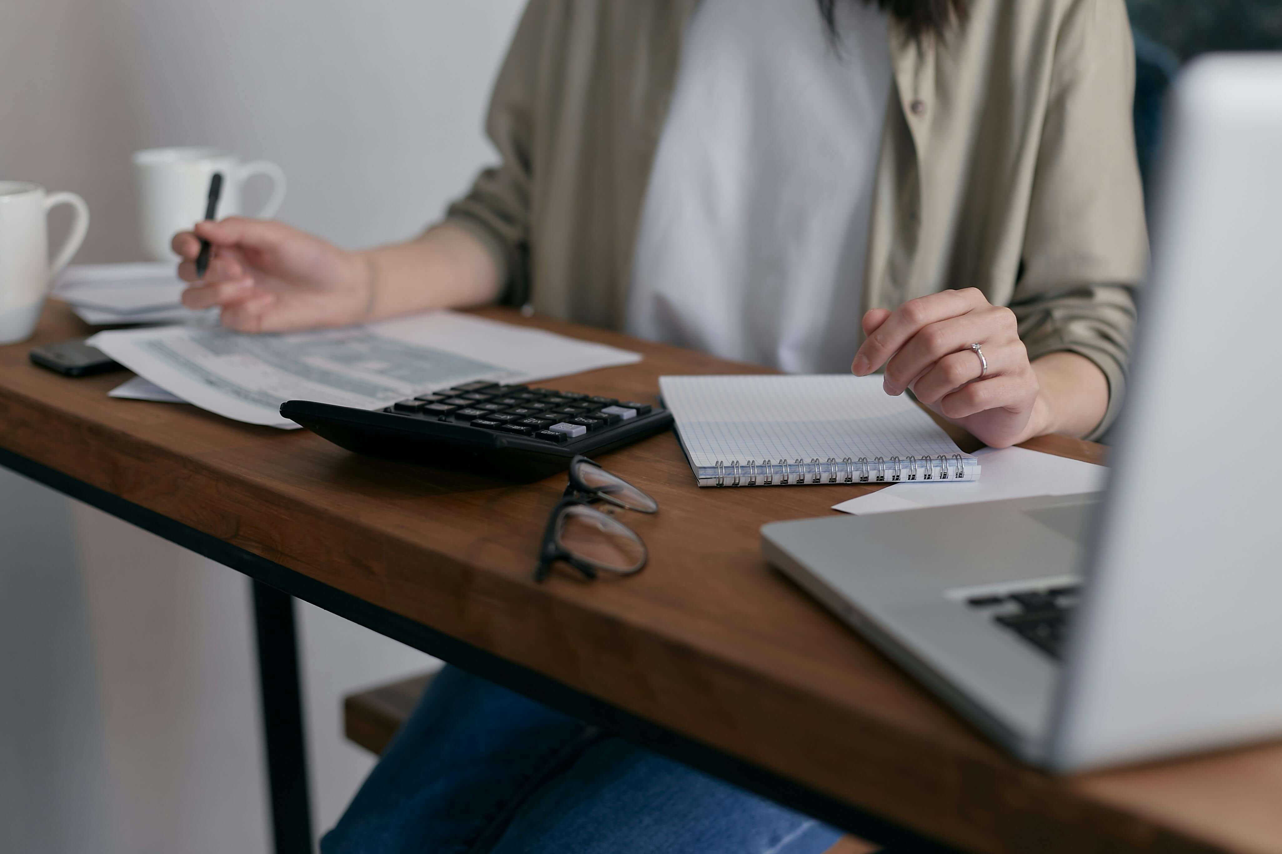 Woman with Documents in an Office