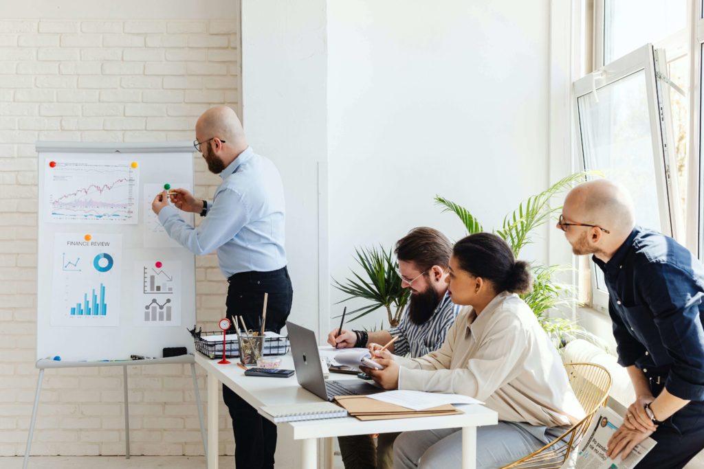 A Man Doing A Presentation At Work