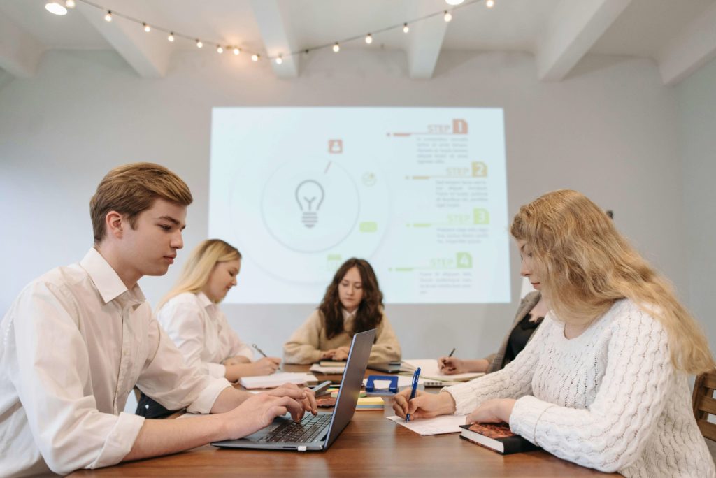 Group of Young People During a Work Meeting