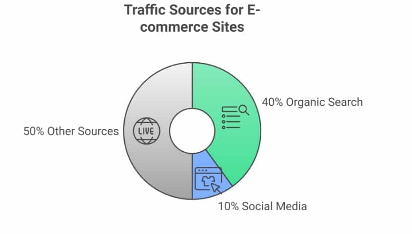 Organic Search Drives Most of the Traffic